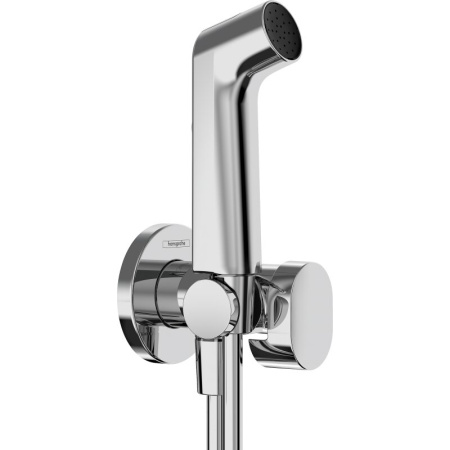 Гигиенический душ с запорным вентилем Hansgrohe Bidette S 1jet EcoSmart+ 29230000 хром