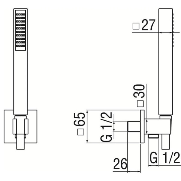 Душевой набор Nobili AD146/30BM Душевой набор Nobili AD146/30BM
