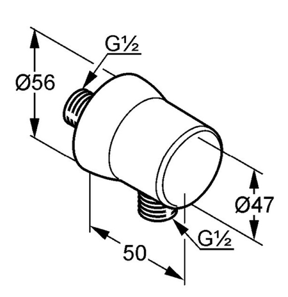 Подключение для душевого шланга Kludi Sirena 6306005-00