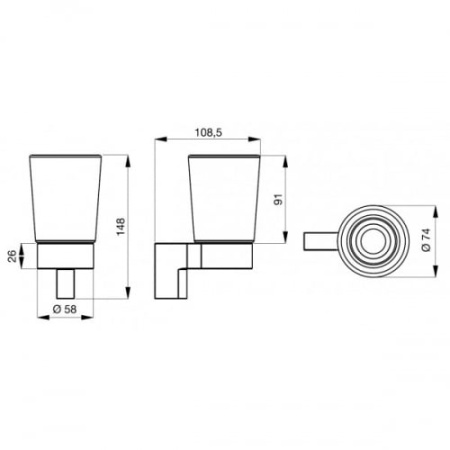 Стакан настенный Ideal Standard Connect N1388AA