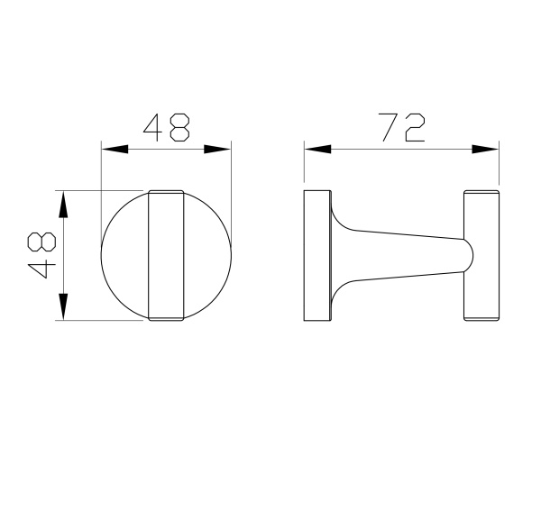 Крючок для ванной WONZON & WOGHAND SIMPLE, хром WW-6515