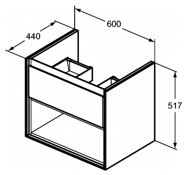 Тумба под раковину Ideal Standard Connect Air 60 см E0826VY