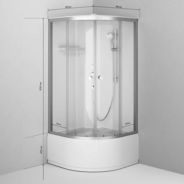 Душевая кабина (90х90) Am.Pm X-Joy W94C-401A-090MT хром матовый