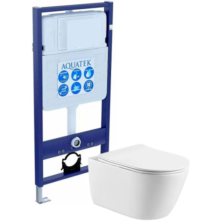 Комплект унитаз с инсталляцией Set AQUATEK ОБЕРОН Easy Fix