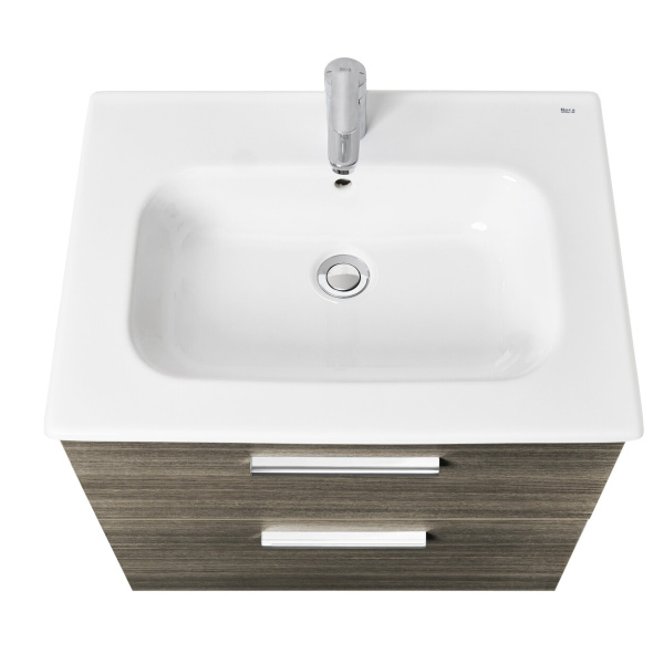 Тумба под раковину Roca Victoria 60 городской дуб 2 ящика A857468402