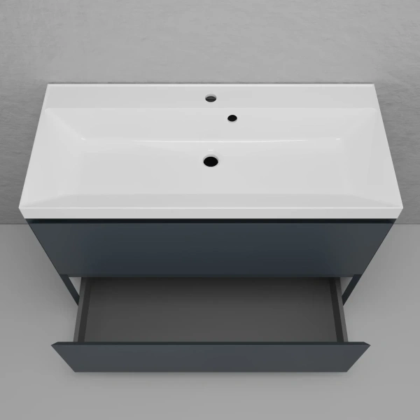 Тумба напольная без раковины 100 см Style Line Манхэттен ЛС-00002369 графит матовый