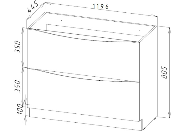 База под раковину напольная BelBagno MARINO-1200-2C-PIA-BL-P Bianco Lucido