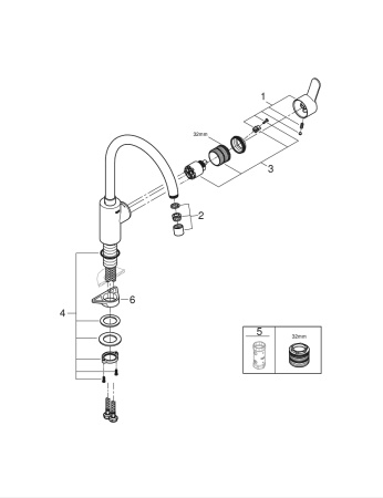 Смеситель однорычажный для кухни Grohe Eurostyle Cosmopolitan 33975 004 (33975004) хром