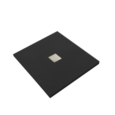 Душевой поддон из искусственного камня (90х90) Vincea VST-2SR29090B,  черный матовый