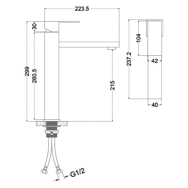Смеситель для раковины Melana Cubo 610202 Смеситель для раковины Melana Cubo 610202