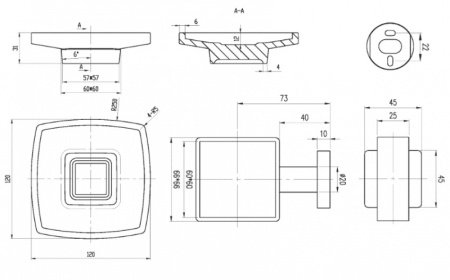 Мыльница настенная Villeroy & Boch Elements-Striking TVA15202000061