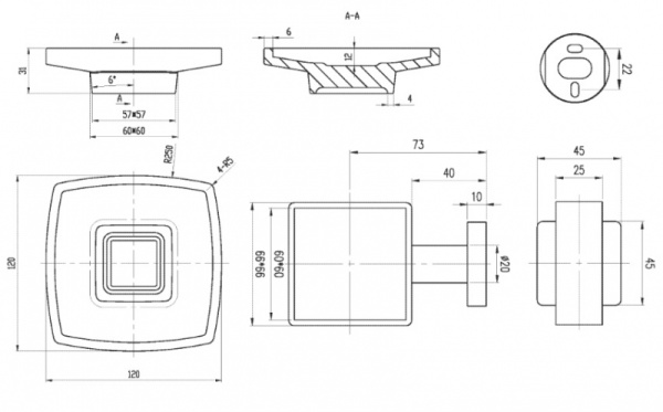 Мыльница настенная Villeroy & Boch Elements-Striking TVA15202000061
