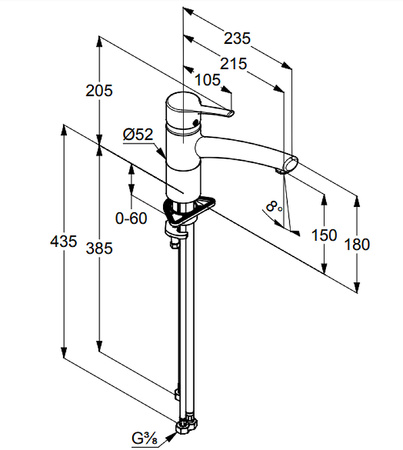 Смеситель для кухни Kludi Trendo 335750575