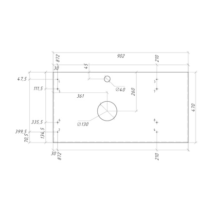 Столешница Grossman  ЛОФТ 509002 черная матовая