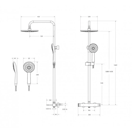 Душевая система CEZARES RELAX-CD-BORO