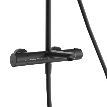 Душевая система с изливом Kerama Marazzi Fonte FO.301.KM.BLK.M черный матовый