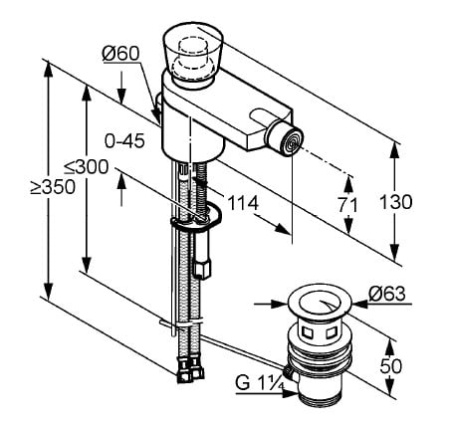 Смеситель для биде Kludi Joop 552160505
