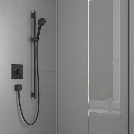 Душевая лейка Hansgrohe Vernis Blend 100 2jet Vario EcoSmart 26340670, черный матовый