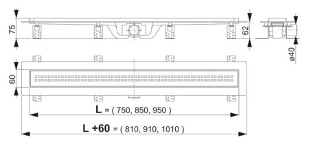 Душевой лоток AlcaPlast APZ9-750