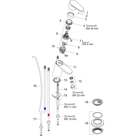 Смеситель для раковины Hansgrohe Focus 31132000