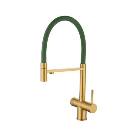 Смеситель для кухни EMAR ЕС - 7024GRN PVD Golden