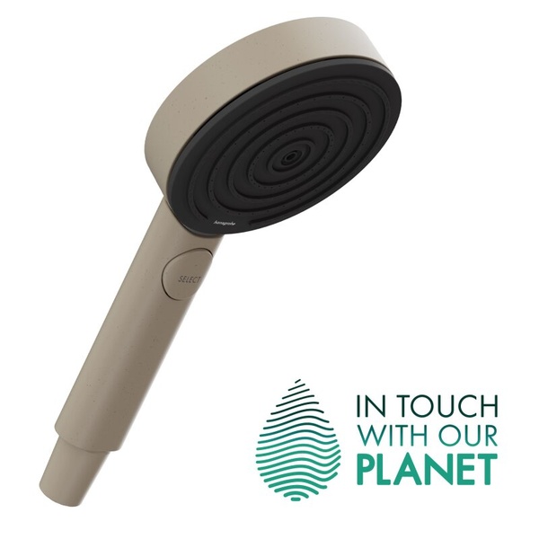 Ручной душ hansgrohe Pulsify Select Planet Edition 150 3jet Relaxation EcoSmart+ 26077210 песочный