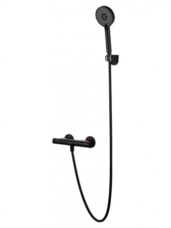 Смеситель для душа с термостатом WONZON & WOGHAND INN 5, черный матовый WW-B2005-A-MB