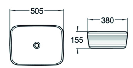 Раковина накладная (50,5х38) SantiLine SL-1060