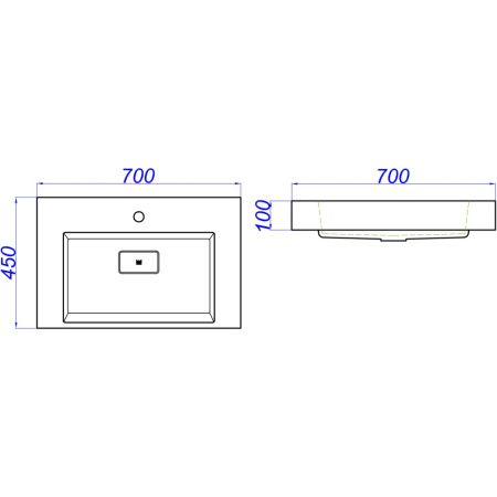 Раковины (70х45) Aqwella Toledo 700 Tol.07.04.D