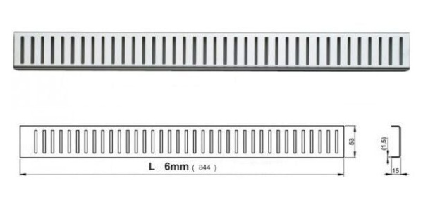 Решетка для водоотоводящего желоба AlcaPlast PURE-850L
