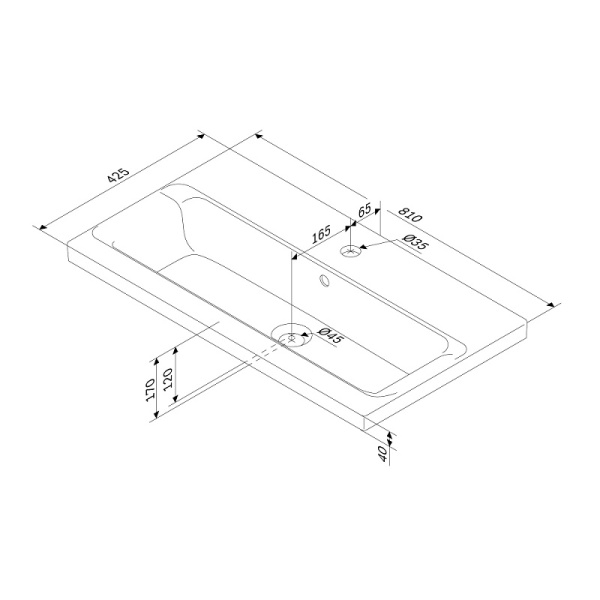 Раковина 80 см Am.Pm Gem M90WCC0802WG