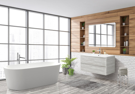 База под раковину BelBagno ALBANO-CER-1050-2C-SO-RVB подвесная Rovere Vintage Bianco