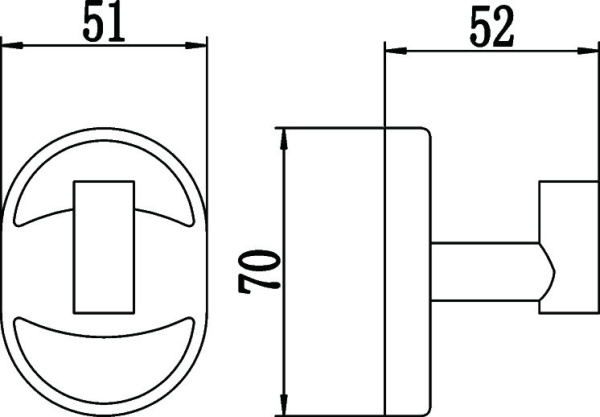 Крючок одинарный Savol 70 S-007053