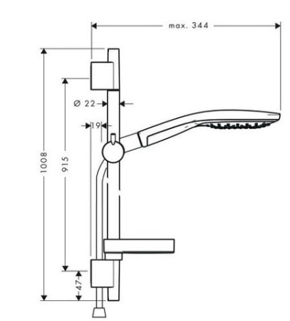 Душевой гарнитур Hansgrohe Raindance Select S 27037000