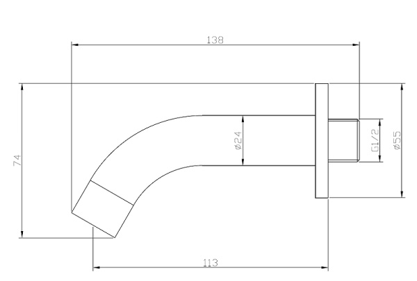 Излив для ванны ESKO SP11 black