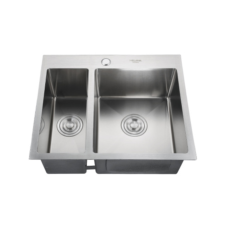 Кухонные мойки:(57,5х48,5х20,5) MELANA ProfLine H575485S с коландером, сатин