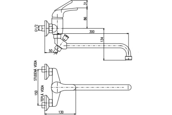Смеситель для ванны Rav Slezak Sazava SA355.5