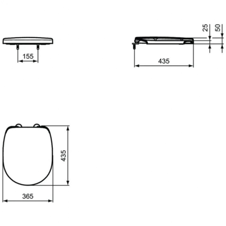 Крышка-сиденье Ideal Standard Connect Space E129001