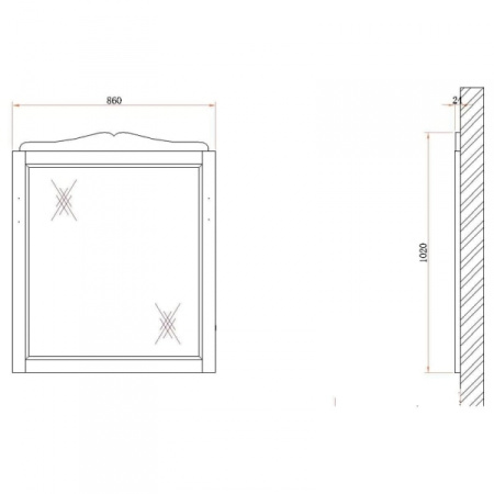 Зеркало BelBagno Novanta BB01S/ACA