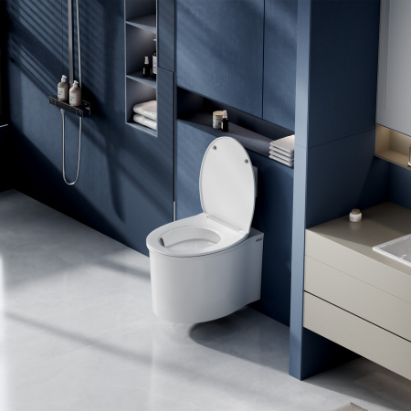 Унитаз ABBER Bequem AC1127 подвесной белый, безободковый