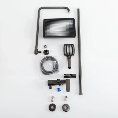 Душевая система с изливом CEZARES Liner  LINER-CVD-GM оружейная сталь