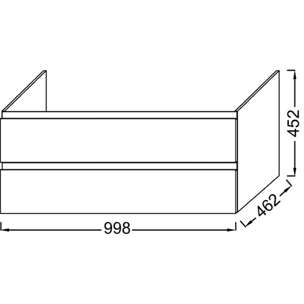 Тумба под раковину Jacob Delafon Madeleine 100 EB1318-J54 матовый