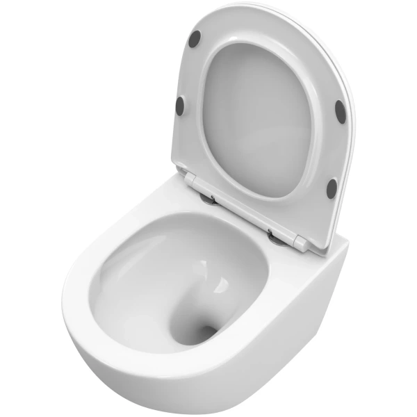 Унитаз подвесной BelBagno Uno BB5177CH-TOR/SC безободковый, торнадо, с сиденьем микролифт, белый