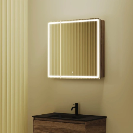 Зеркало-шкаф с подсветкой (79х74) Sancos Mirror MI80ECH