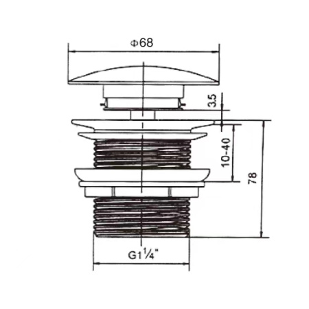 Донный клапан Vincea DBS-316 белый