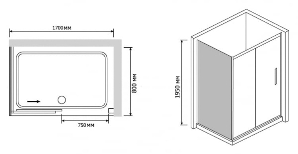 Душевой угол RGW PA-42 (RGW PA-12 + RGW Z-01) 01084287-11