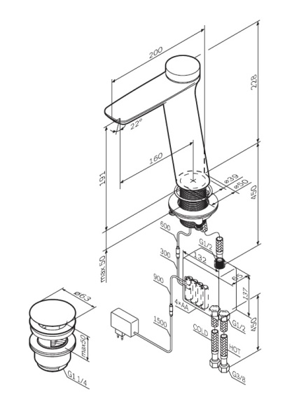 Смеситель для раковины Am.Pm Inspire 2.0 F50A93400
