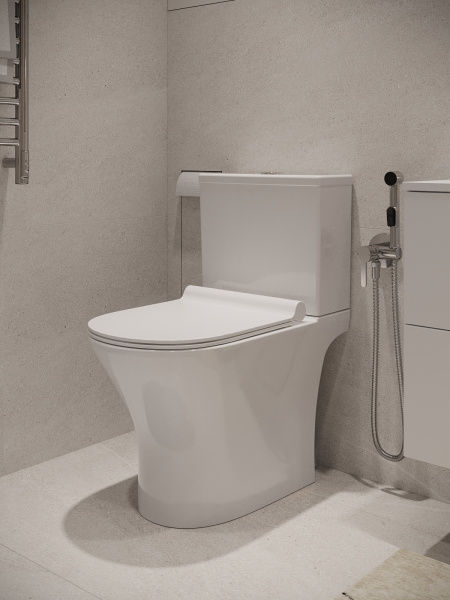 Унитаз-компакт безободковый Agger AT07000  сиденье с микролифтом