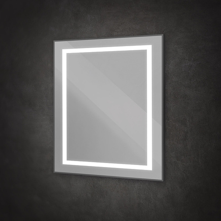Зеркало (80х80) BelBagno Kraft SPC-KRAFT-800-800-SENS-NERO AL с подсветкой