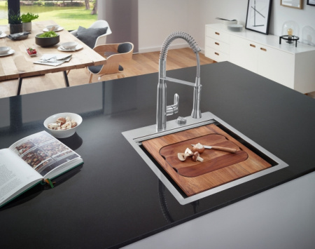 Кухонная мойка из нержавеющей стали без корзинчатого вентиля, Grohe K800 31583 SD0 (31583SD0)